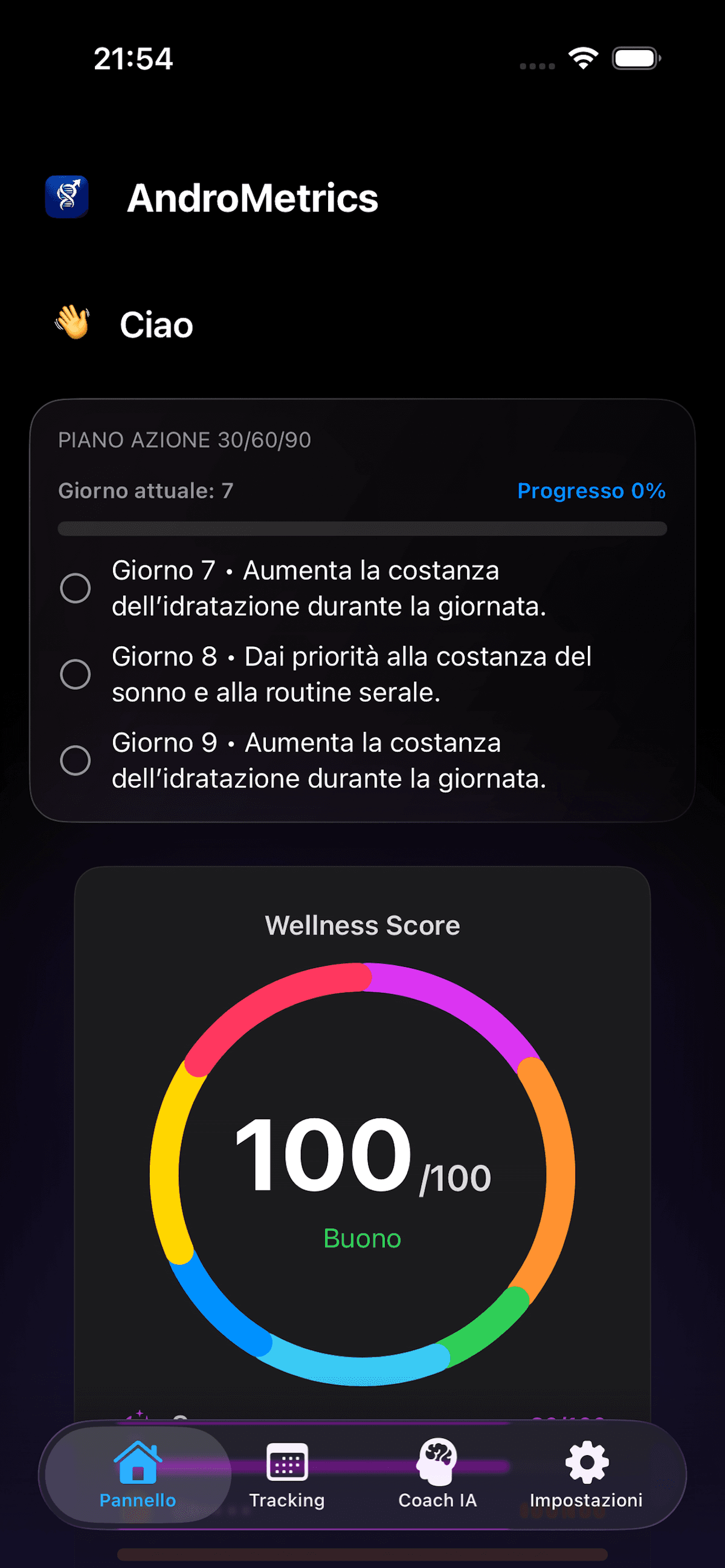 Screenshot di AndroMetrics